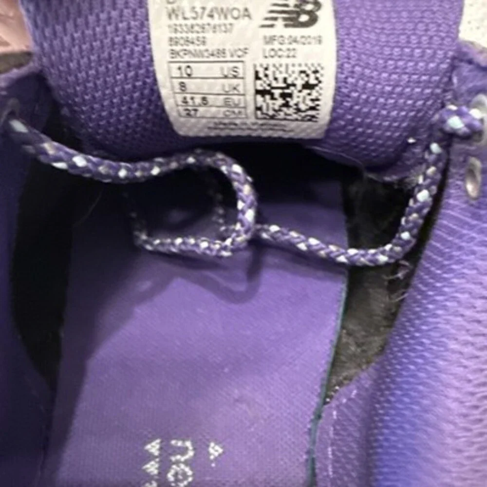 New Balance 574 Marblehead Prism Purple Grey Women's 10 Running Shoe WL574WOA